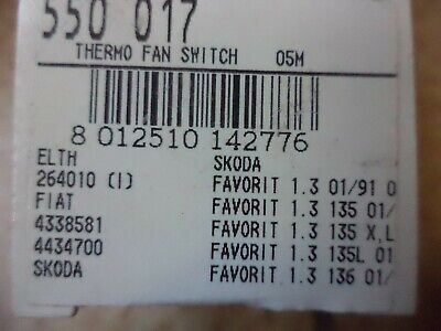 n°nc249 sonde radiateur skoda favorit felicia 550017 neuve DPA86