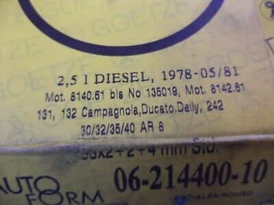 n°gd222 jeu 4 segment fiat 131 132 0621440000 goetze neuf DPA86
