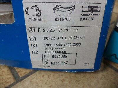 n°gd525 kit frein fiat 131 132 391086b bendix neuf DPA86