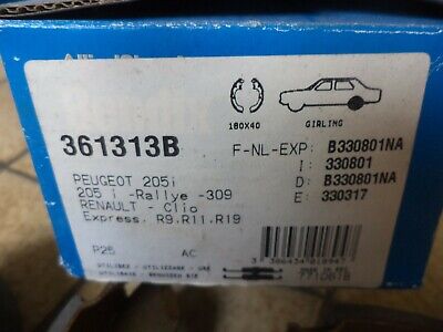 n°gd527 jeu machoire frein peugeot 205 309 361313b bendix neuf DPA86