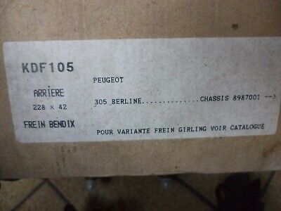 n°gd539 kit frein peugeot 305 kdf105 ferodo neuf DPA86