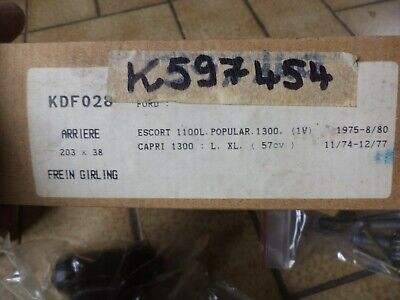n°gd538 kit frein ford capri escort kdf028 ferodo neuf n°gd538 kit frein ford capri escort kdf028 ferodo neuf DPA86