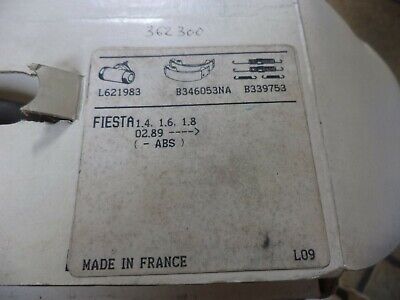 n°gd533 kit frein ford fiesta b339195 bendix neuf DPA86