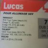 n°gd263 tete delco peugeot 204 504 505 r12 r16 r18 dub207 lucas neuve DPA86