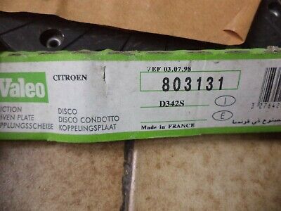 n°gd541 disque embrayage citroen bx c15 visa horizon 803131 valeo neuf DPA86