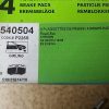 n°gd547 jeu plaquette citroen ax zx 540504 valeo neuf DPA86