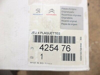 n°de207 jeu plaquette ar citroen c4 peugeot 207 307 425476 neuf DPA86