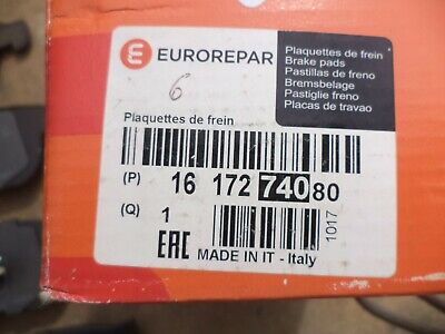 n°de214 jeu plaquette av renault megane 3 1617274080 neuf DPA86