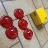 n°gd68 lot 5 cabochon rouge feu gabarit 9el950315031 hella neuf DPA86