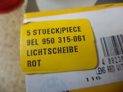 n°gd68 lot 5 cabochon rouge feu gabarit 9el950315031 hella neuf DPA86