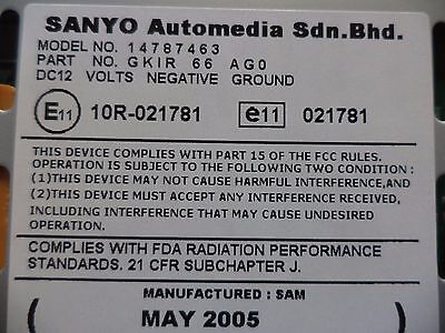 n°ma75 ma147 lecteur cd mazda 2 3 6 mx5 rx8 gj6c79agxa neuf DPA86