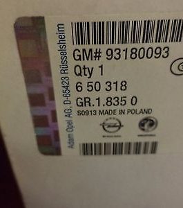 n°au55 filtre huile opel omega B bmw E38 93180093 neuf DPA86