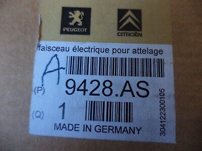 n°v463 faisceau attelage 2 prises citroen nemo 9428as neuf DPA86