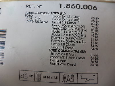 n°ce226 contacteur marche arriere ford escort fiesta orion 1860006 neuf DPA86