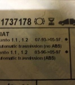 n°k139 vt169 jeu plaquette av fiat punto BVA 71737178 neuf DPA86