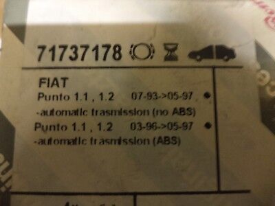 n°k139 vt169 jeu plaquette av fiat punto BVA 71737178 neuf DPA86