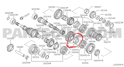 n°nc200 synchro nissan micra maxima stanza 3260701b01 neuf DPA86