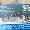 n°nc129 jeu plaquette av volvo 740 760 940 960 271179 neuve DPA86