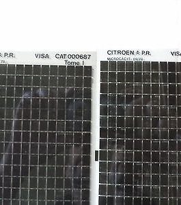n°h314 lot  2 microfiche d&rsquo;epoque citroen visa  n°687 DPA86