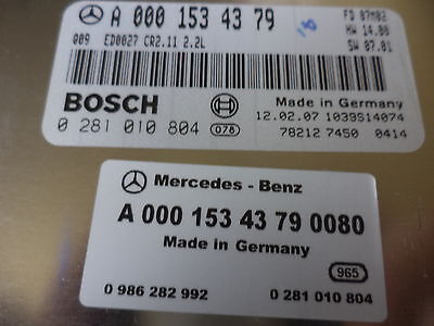 n°e160 calculateur moteur mercedes w210 0001534379 0281010804 echange standard DPA86
