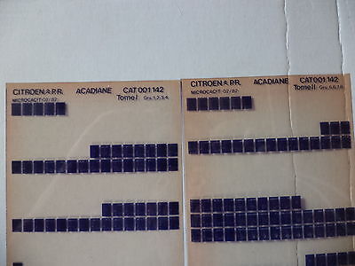 n°h302b lot  2 microfiche d&rsquo;epoque citroen HY n°202 DPA86