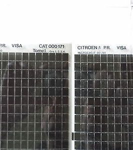 n°h315 lot  2 microfiche d&rsquo;epoque citroen visa  n°171