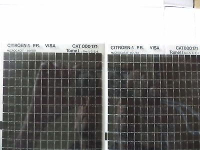n°h315 lot  2 microfiche d&rsquo;epoque citroen visa  n°171 DPA86