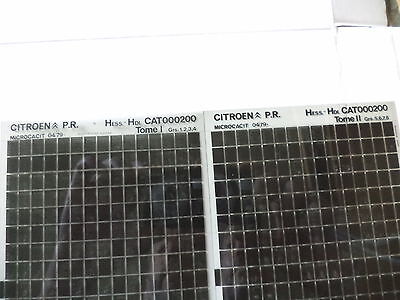 n°h307 lot  2 microfiche d&rsquo;epoque citroen c25 n°220 DPA86
