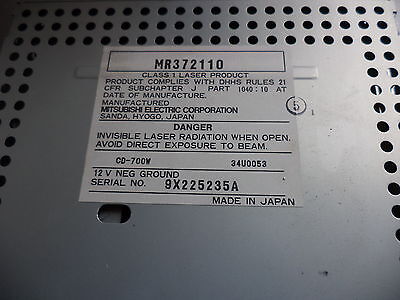 n°d147 chargeur 6 cd mitsubishi ref mr372110 neuf DPA86