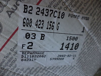 n°e154 pompe direction assistee fabia roomster ibiza fox polo 6q0423156g neuve DPA86