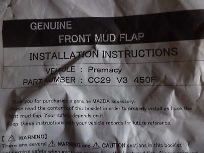 n°ma408 jeu bavette avant mazda premacy cc29v3450f neuve DPA86