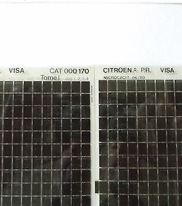 n°h316 lot  2 microfiche d&rsquo;epoque citroen visa  n°170 DPA86