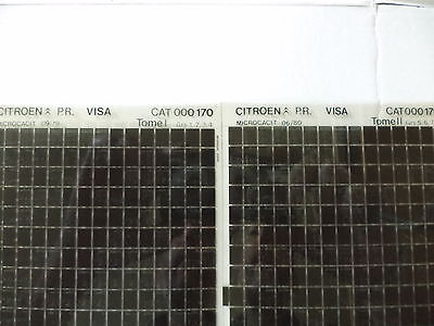n°h316 lot  2 microfiche d&rsquo;epoque citroen visa  n°170 DPA86