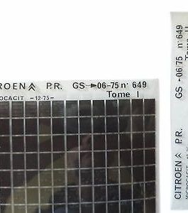 n°h322 lot  2 microfiche d&rsquo;epoque citroen gs  n°649 DPA86