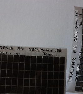 n°h321 lot  2 microfiche d&rsquo;epoque citroen gs  n°660 DPA86