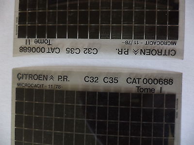 n°h339 lot  2 microfiche d&rsquo;epoque citroen c35   n°213 DPA86