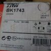 n°7ce46 kit frein arriere fiat punto lancia Y bk1743 trw neuf DPA86