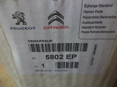 n°de132 demarreur citroen ax bx c15 saxo 5802ep echange standard DPA86