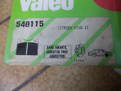 n°gd553 jeu plaquette av citroen visa 540115 valeo neuf DPA86
