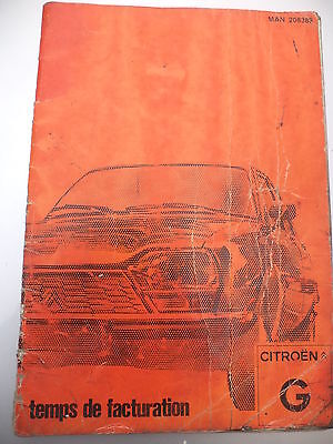 n°h103 temps facturation citroen gs 1981 n°h103 temps facturation citroen gs 1981 DPA86