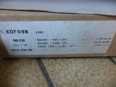 n°gd595 kit frein ford escort capri kdf098 ferodo neuf DPA86