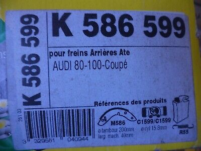 n°gd600 kit frein audi 100 80 coupe k586599 mga neuf DPA86