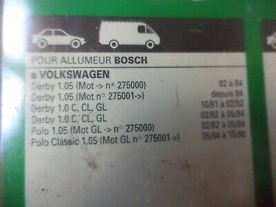 n°gd284 jeu contact volkswagen polo derby dtb420 lucas neuf DPA86
