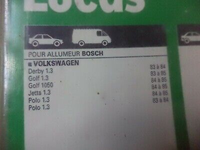 n°gd285 jeu contact volkswagen derby golf polo dtb408 lucas neuf DPA86