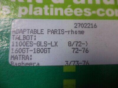 n°gd288 gd429 jeu contact simca 1100 160 gt 180 gt bagheera 2702216 vernhes neuf DPA86