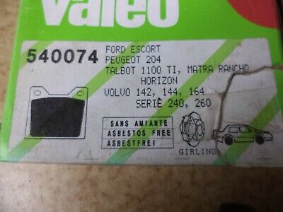 n°gd554 jeu plaquette talbot horizon rancho 540074 valeo neuve DPA86