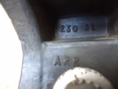 n°e639 lot 2 butoir pare choc arriere mercedes 230 sl w113 souplinox neuf DPA86