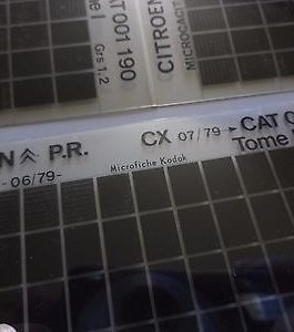 n°h363 lot 4 microfiche citroen cx 001190 06/79 DPA86