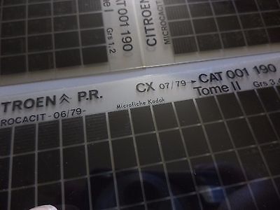 n°h363 lot 4 microfiche citroen cx 001190 06/79 DPA86
