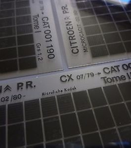n°h367 lot 4 microfiche citroen cx 001190 02/80 DPA86